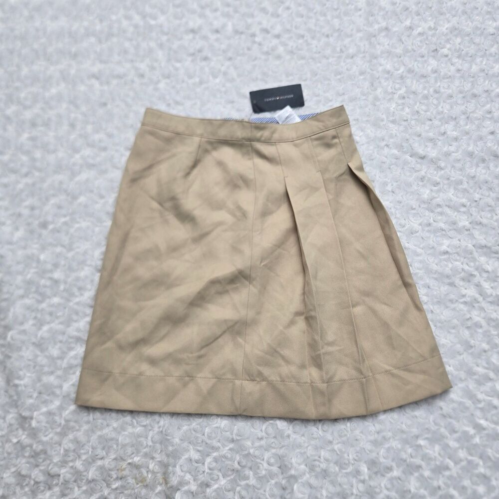 Tommy Hilfiger Skirt Girls Size 14 Beige Striped NWT school uniform collection